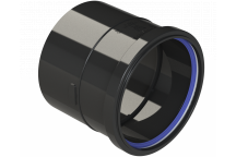 POLYPIPE RING-SEAL SINGLE SOCKET; 4\"/110MM BLACK