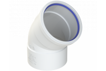 POLYPIPE RING-SEAL OFFSET BEND; 4\"/110MM 135 DEG WHI