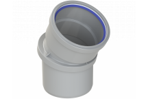 POLYPIPE RING-SEAL ADJUST BEND;4\"/110MM 0-30DEG GREY