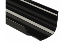 OGEE EXTRA GUTTER; 2M BLACK
