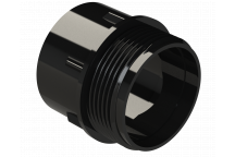 POLYPIPE S2000 MUPVC 40MM SCKT X MI CONNECTOR - BLACK