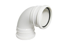 FLOPLAST RING-SEAL 92.5 D/S BEND;4\"/110MM SOIL WHITE