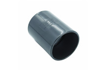 FLOPLAST S/WELD STRAIGHT COUPLING; 40MM ANTHRACITE GREY AG
