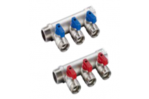 RIIFO FS5 3 PORT 1\"X3/4\" RED PLUMBING MANIFOLDS (RED)