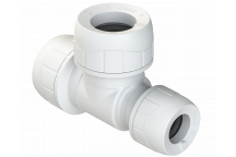 POLYPLUMB ENHANCED - 22X15X22 END RED TEE - WHITE