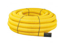 (GAS) PERFORATED TWINWALL DUCTING - 60MM X 50M - YELLOW (INC. COUP)