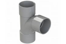 S/WELD SWEPT TEE 92.5DEG; 32MM GREY