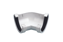 E.TUPLING 112MM HALF-ROUND 135DEG ANGLE - WHITE