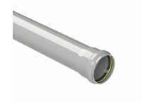 POLYPIPE RING-SEAL SINGLE SCKT PIPE;4\"/110MM 2.5M GY