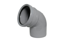 FLOPLAST RING-SEAL S/S BEND 112.5;4\"/110MM SOIL GREY