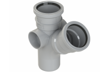 POLYPIPE RING-SEAL SINGLE BRANCH;3\"/82MM 135D EQ GRY