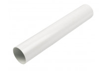 E.TUPLING 68MM ROUND DOWNPIPE - 2.5M - WHITE