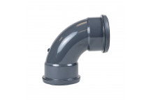 FLOPLAST RING-SEAL 92.5 D/S BEND;4\"/110MM SOIL ANTHRACITE GREY