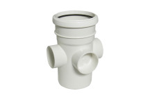 FLOPLAST RING-SEAL BOSS PIPE (SCKT/SPGT);4\"/110MM SOIL WHITE
