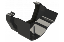RW FITTS PLASTIC-METAL GUTT ADAPTOR;BLCK
