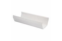 E.TUPLING 114MM SQUARE GUTTER - 4M - WHITE