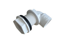 E. TUPLING OVERFLOW BENT TANK CONNECTION 21.5MM - WHITE