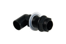 FLO OVERFLOW BENT TANK CONNECTOR; BLK