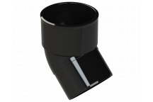 POLYPIPE S2000 50MM MUPVC 45DEG SPIGOT BEND - BLACK