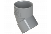 S/WELD OBTUSE BEND 45DEG; 40MM GREY