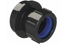 POLYPIPE RING-SEAL ANGLED ADAPTOR; 32MM 92.5 DEG BLK