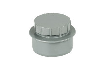 FLOPLAST SCREWED ACCESS CAP;4\"/110MM SOIL GREY