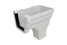 FLO NIAGARA STOPEND O/LET;RH 65MM SQ WHT