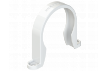 S/WELD PIPE CLIP; 50MM WHITE