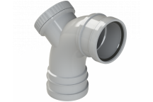 POLYPIPE RING-SEAL ACCESS BEND; 3\"/82MM 92.5DEG GRY