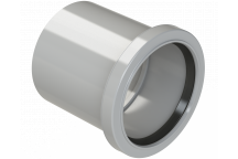 POLYPIPE RING-SEAL SINGLE SOCKET; 3\"/82MM GREY