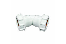 FLO UNI OBTUSE BEND 45 DEG OBTUSE OFFSET; 32MM WHT