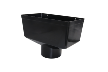 E.TUPLING 110MM HOPPER HALF ROUND KOMMERCIAL BLACK