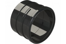 POLYPIPE RING-SEAL SINGLE SOCKET; 6\"/160MM BLACK