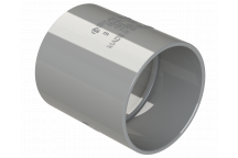 S/WELD STRAIGHT COUPLING; 50MM GREY