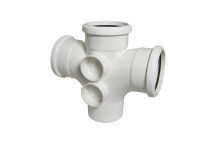 FLOPLAST RING-SEAL DOUBLE BRANCH 92.5 DEG;4\"/110MM SOIL WHITE