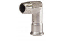 SS 316 PRESS - BEND 90° MALE - 15 x 1/2\"