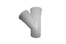 E.TUPLING 4\" SOIL 45DEG DOUBLE SOCKET BRANCH - WHITE