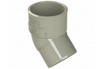 POLYPIPE S2000 40MM MUPVC 45DEG SPIGOT BEND - SOLV GREY