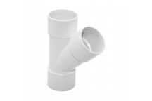 FLOPLAST S/WELD JUNCTION 45 DEG OBTUSE OFFSET; 40MM WHITE