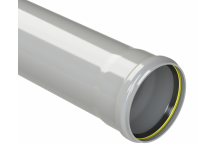 *POLYPIPE RING-SEAL SINGLE SCKT PIPE;6\"/160MM 3M GREY