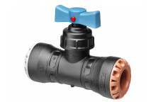 PLASSON PUSHFIT STOP TAP 25MM X 15MM (PE X CU/PB/PEX)