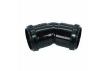 FLO PUSHFIT OBTUSE BEND 45 DEG OBTUSE OFFSET; 40MM BLK