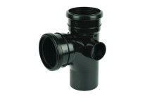 FLOPLAST RING-SEAL BRANCH 92.5 DEG;4\"/110MM SOIL BLACK