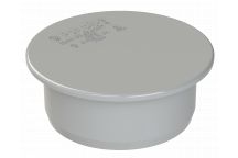 POLYPIPE RING-SEAL SOCKET STOP END PLUG; 3\"/82MM GREY