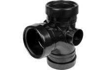 ETUPLING 4\" SOIL 92.5DEG BRANCH W/BOSSES - BLACK
