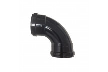 E.TUPLING 4\" SOIL DOUBLE-SOCKET 90DEG BEND - BLACK