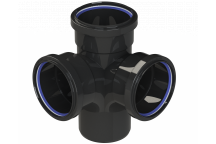 *POLYPIPE RING-SEAL CORNER BRANCH; 4\"/110MM 87.5D BLK