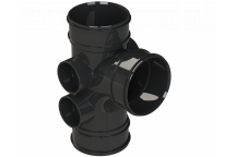 S2000 SINGLE BRANCH;4\"/110MM 92.5DEG BLK