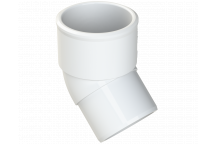 POLYPIPE S2000 32MM MUPVC 45DEG SPIGOT BEND - WHITE