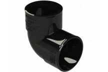 POLYPIPE S2000 50MM MUPVC 90DEG KNUCKLE - BLACK